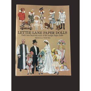 Lettie Lane Antique Paper Dolls Repro  Book Sheila Young Full-Color 24 Designs